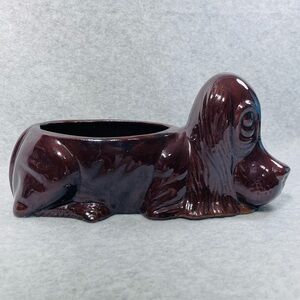 Vintage Basset Hound Dog Planter 1960s‎ 1970s Sylvac Style Droopy Face H.S 10377